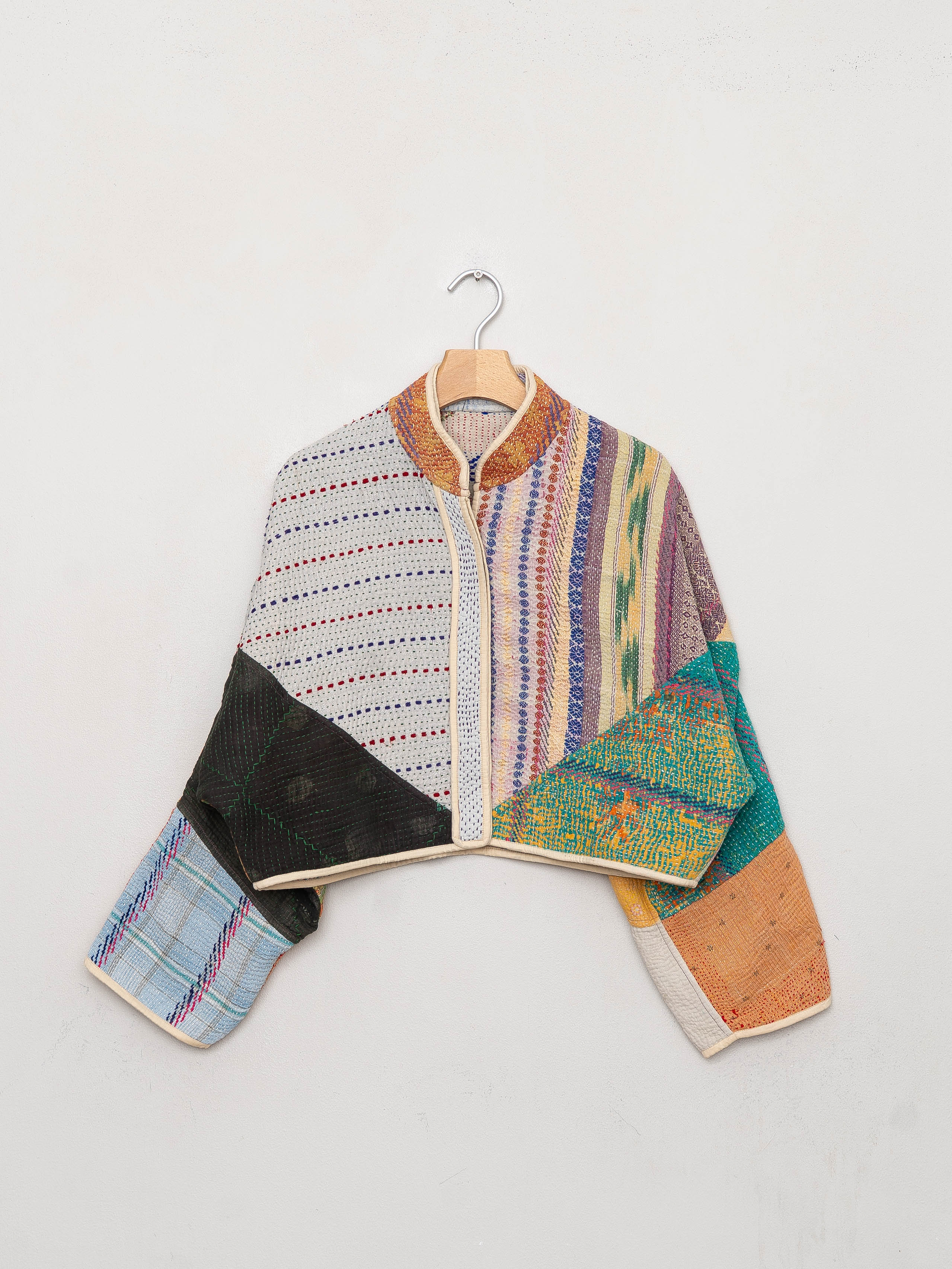The Kaira Cropped Quilted Patchwork Kantha Jacket Wholesale