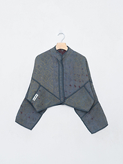 The Kaira Cropped Quilted Indigo Kantha Jacket