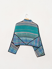 The Kaira Cropped Quilted Patchwork Kantha Jacket