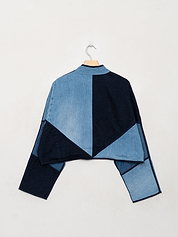 The Kaira Cropped Denim Jacket - Large