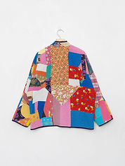 The Ladhiya Quilted Patchwork Kantha Jacket