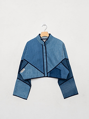 The Kaira Cropped Denim Jacket - Medium