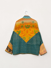 The Ladhiya Quilted Patchwork Kantha Jacket