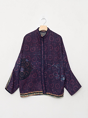 The Ishani Quilted Indigo Kantha Jacket