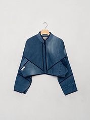 The Kaira Cropped Denim Jacket - Medium