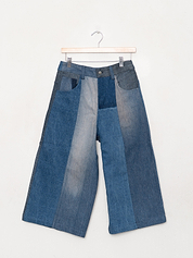 The Bindu Denim Bermuda Culotte Pant - Small