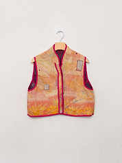 The Kaira Quilted Patchwork Kantha Vest