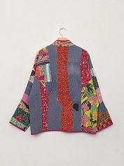 The Ladhiya Quilted Patchwork Kantha Jacket