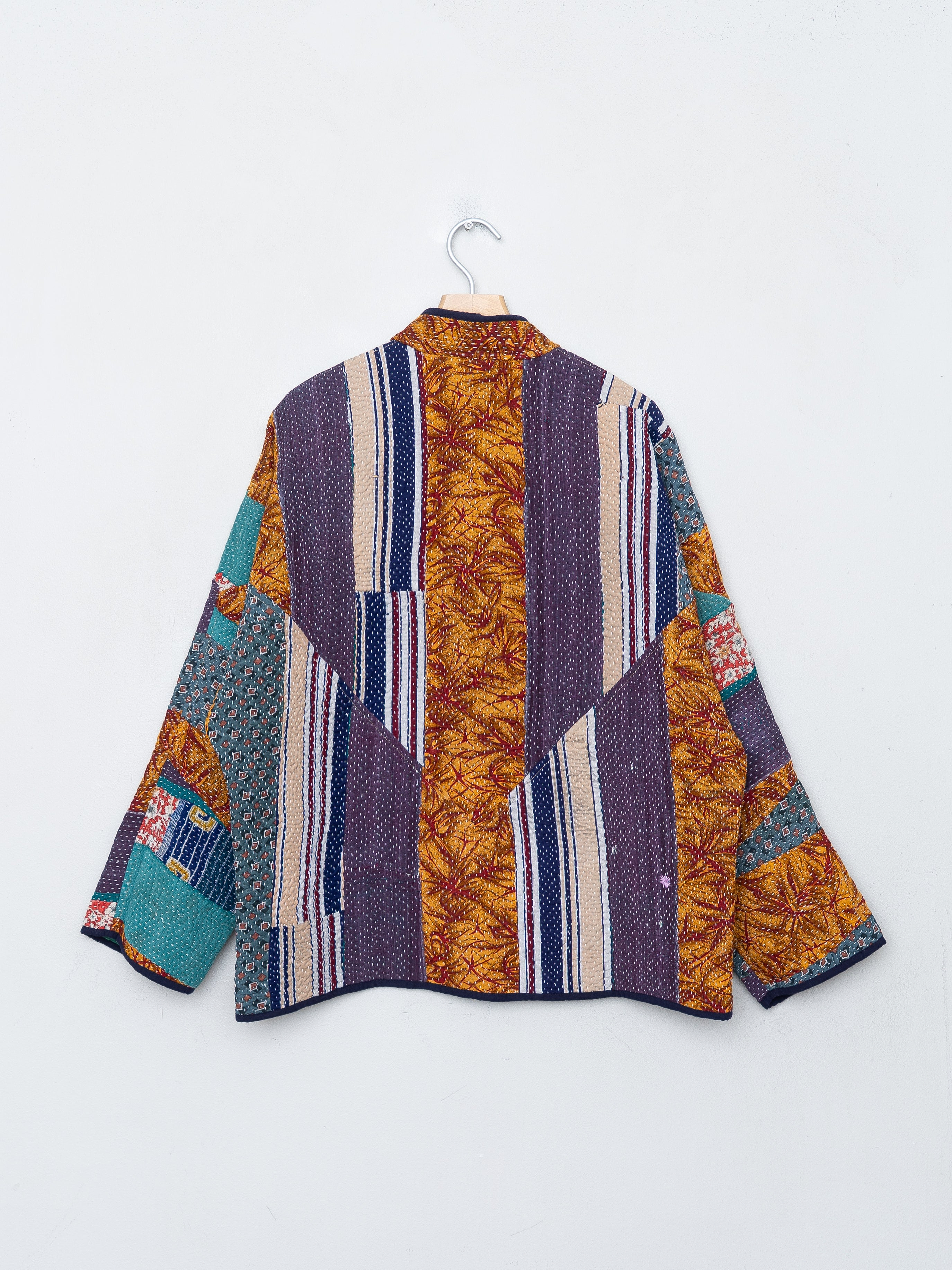 The Ladhiya Quilted Patchwork Kantha Jacket