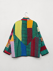 The Ladhiya Quilted Patchwork Kantha Jacket