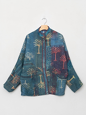 The Ishani Quilted Indigo Kantha Jacket Wholesale