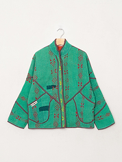 The Ladhiya Petite Quilted Patchwork Kantha Jacket
