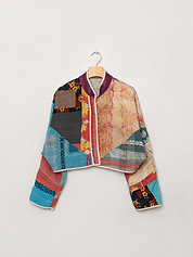 The Kaira Cropped Quilted Patchwork Kantha Jacket Wholesale
