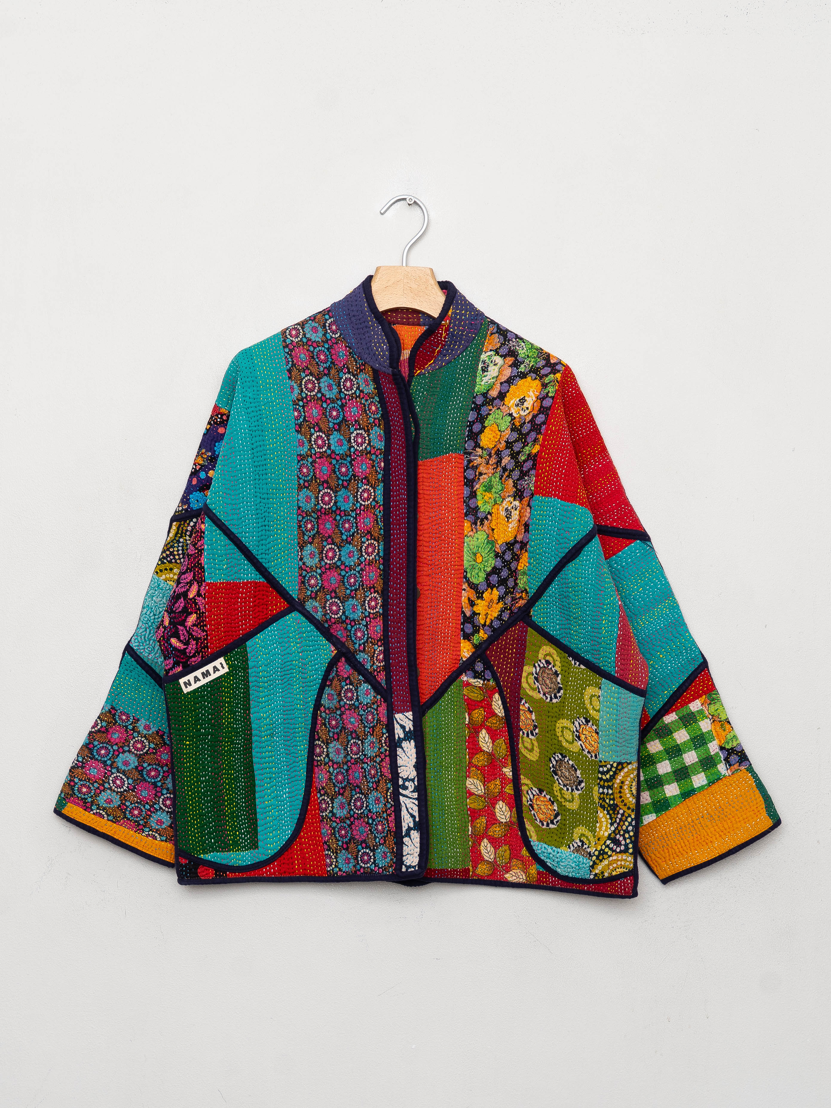 The Ladhiya Quilted Patchwork Kantha Jacket
