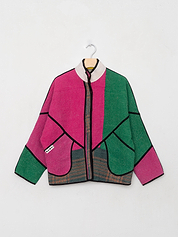 The Ladhiya Petite Quilted Patchwork Kantha Jacket