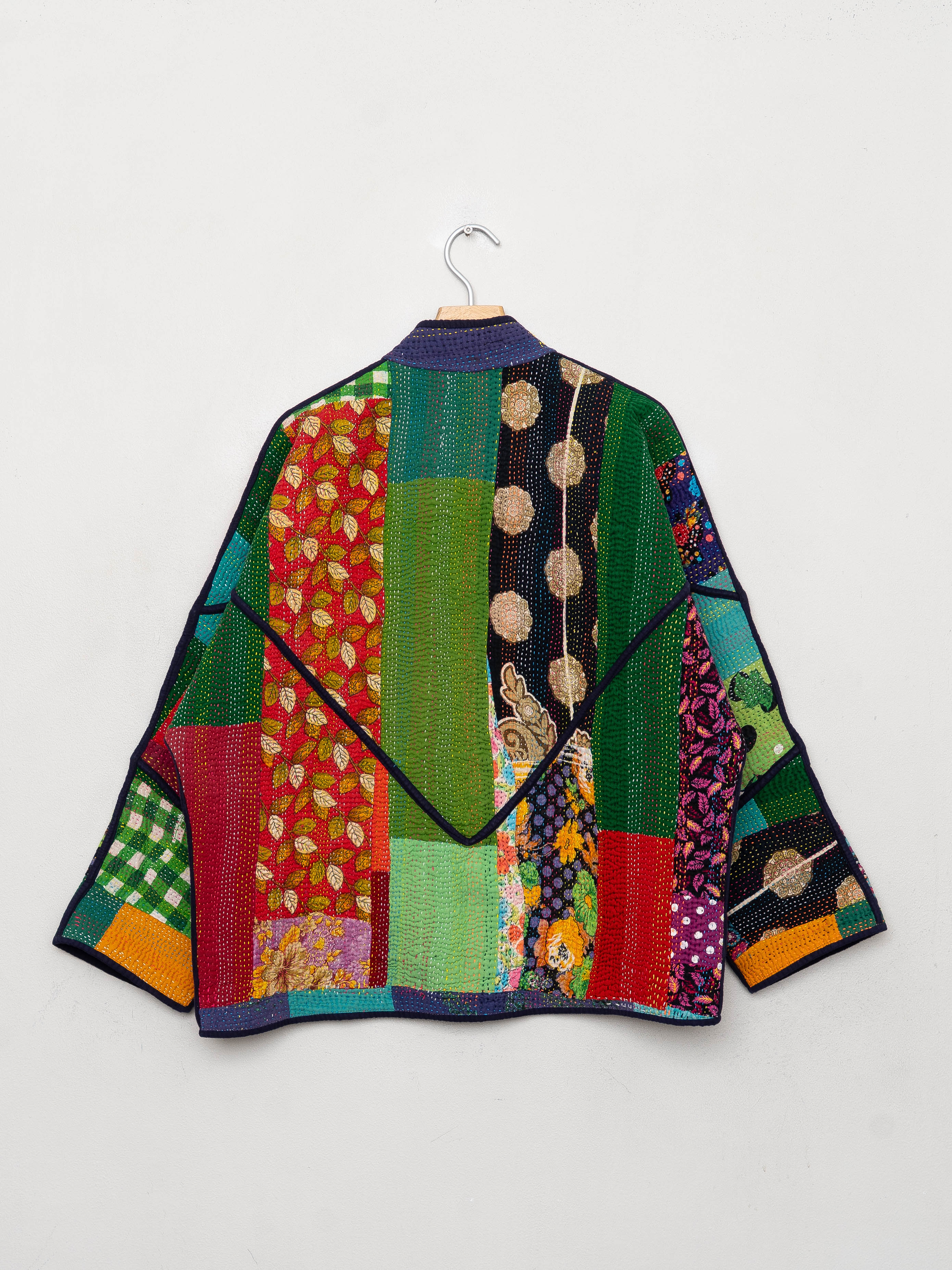 The Ladhiya Quilted Patchwork Kantha Jacket
