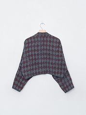 The Kaira Cropped Quilted Indigo Kantha Jacket