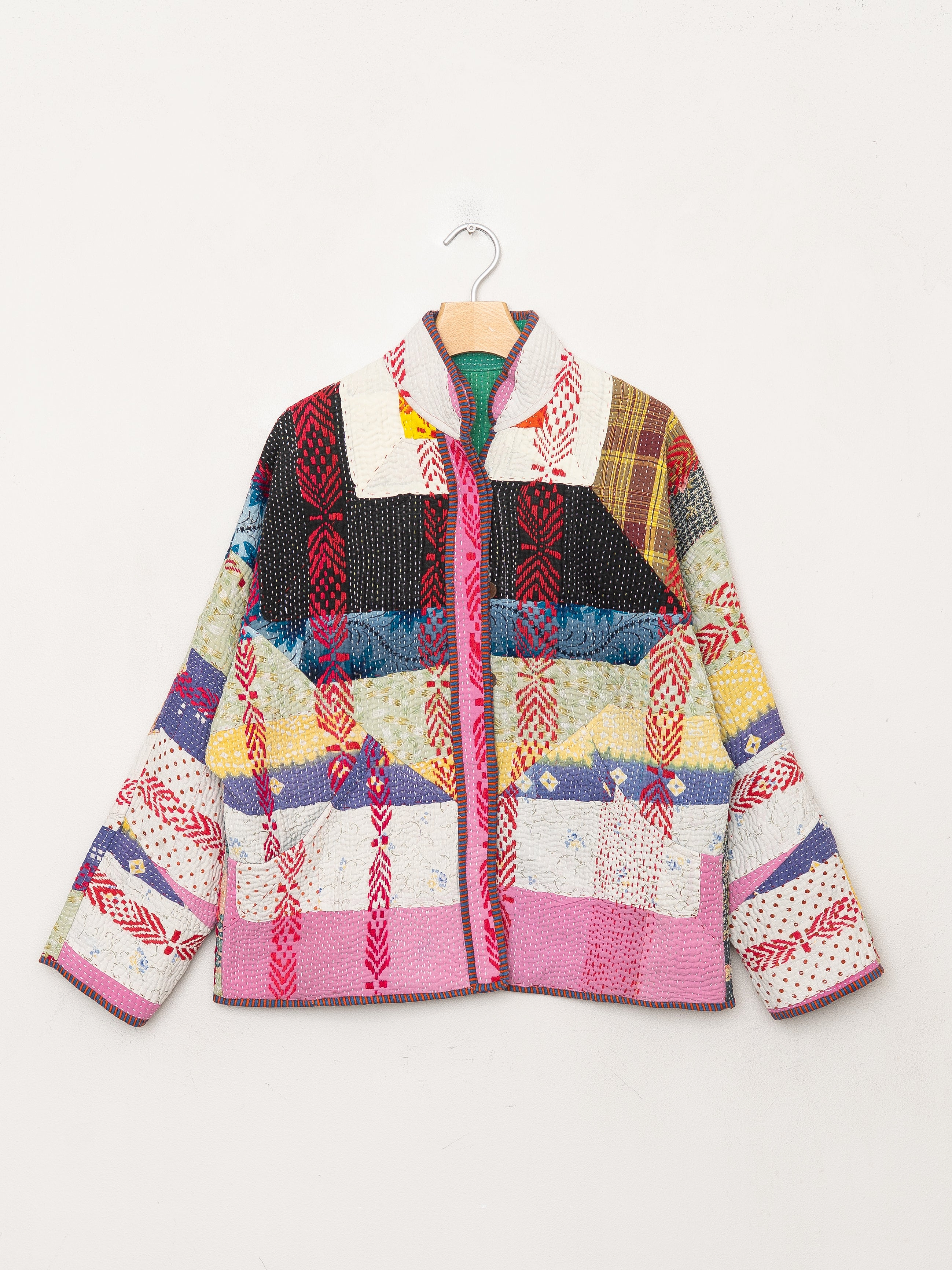 The Ladhiya Petite Quilted Patchwork Kantha Jacket