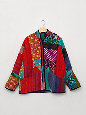 The Ladhiya Quilted Patchwork Kantha Jacket