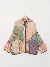 The Ladhiya Quilted Patchwork Kantha Jacket