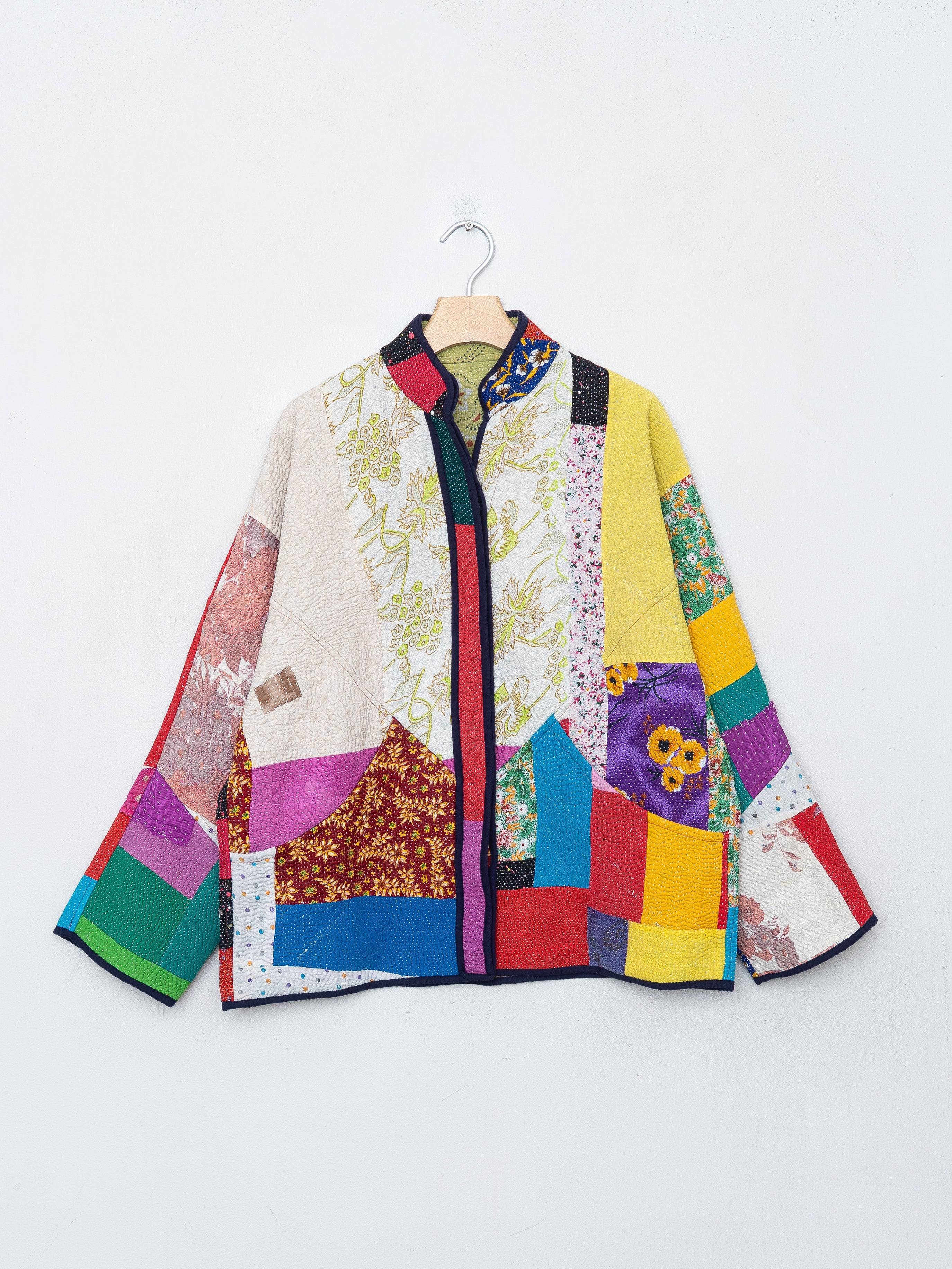 The Ladhiya Quilted Patchwork Kantha Jacket