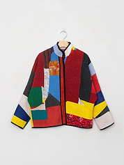 The Ladhiya Petite Quilted Patchwork Kantha Jacket