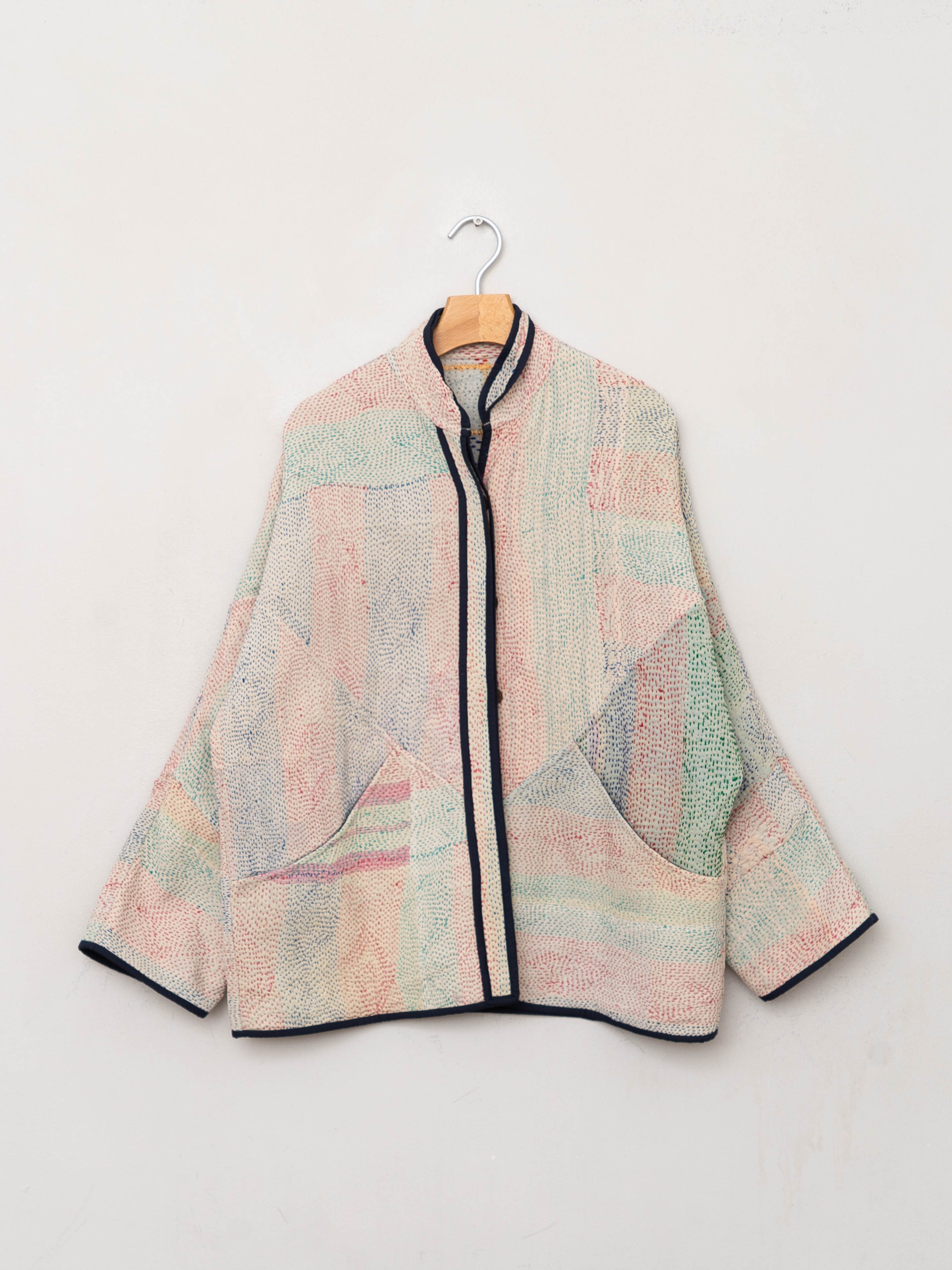 The Ladhiya Quilted Patchwork Kantha Jacket