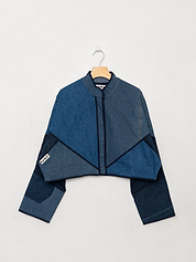 The Kaira Cropped Denim Jacket - Large