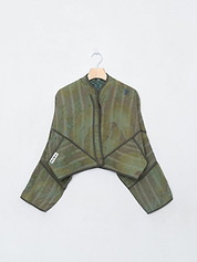 The Kaira Cropped Quilted Indigo Kantha Jacket