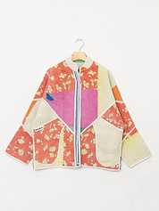 The Ladhiya Quilted Patchwork Kantha Jacket