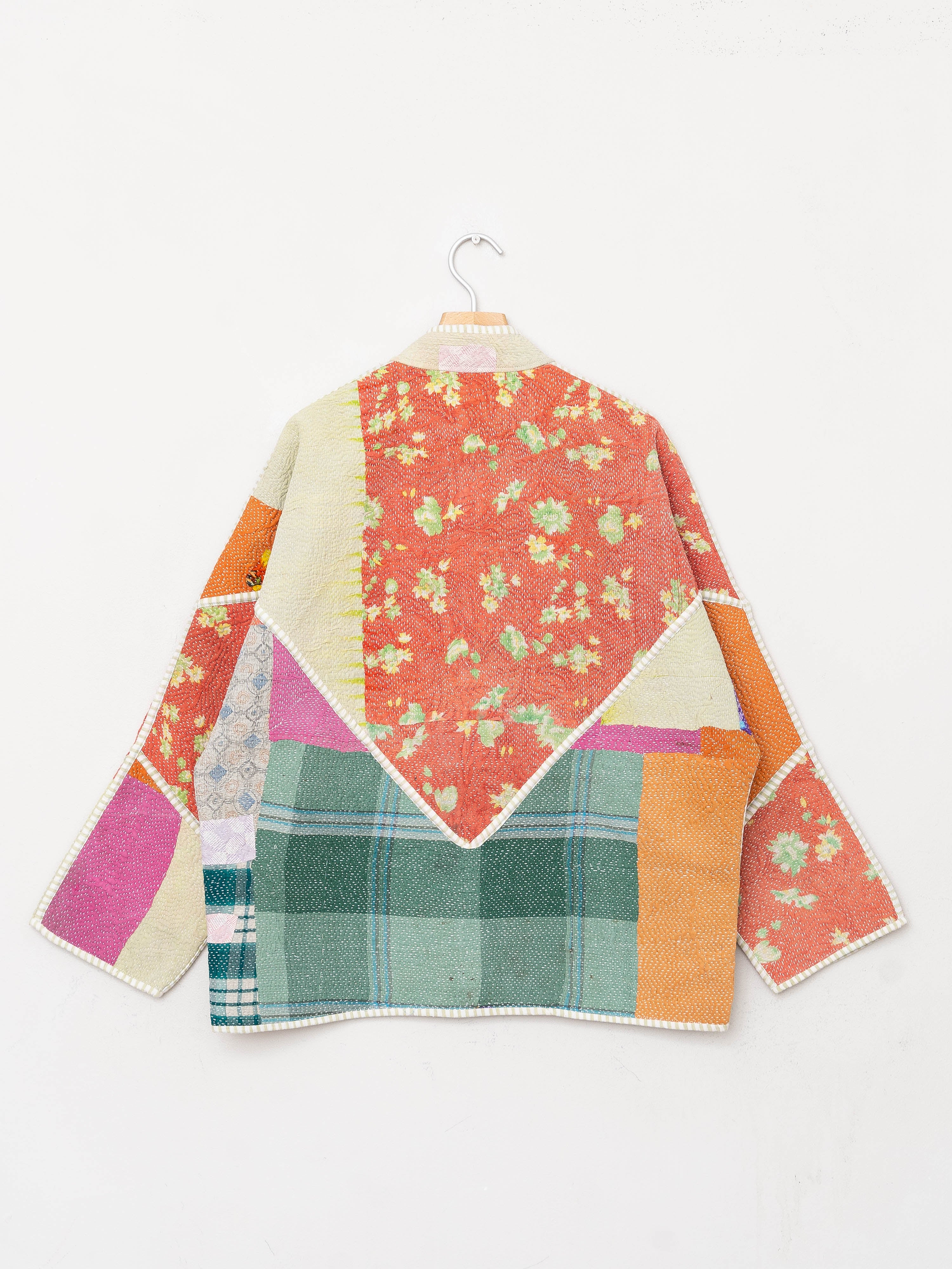 The Ladhiya Quilted Patchwork Kantha Jacket