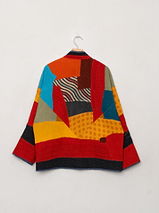 The Ladhiya Quilted Patchwork Kantha Jacket