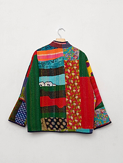 The Ladhiya Quilted Patchwork Kantha Jacket