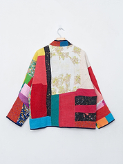 The Ladhiya Quilted Patchwork Kantha Jacket