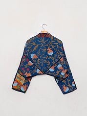 The Kaira Cropped Suzani Quilted Kantha Jacket