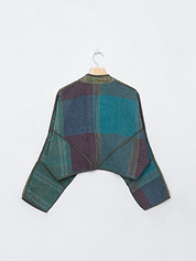 The Kaira Cropped Quilted Indigo Kantha Jacket