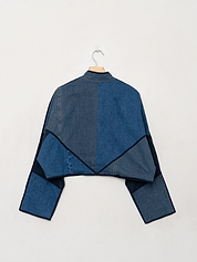 The Kaira Cropped Denim Jacket - Large