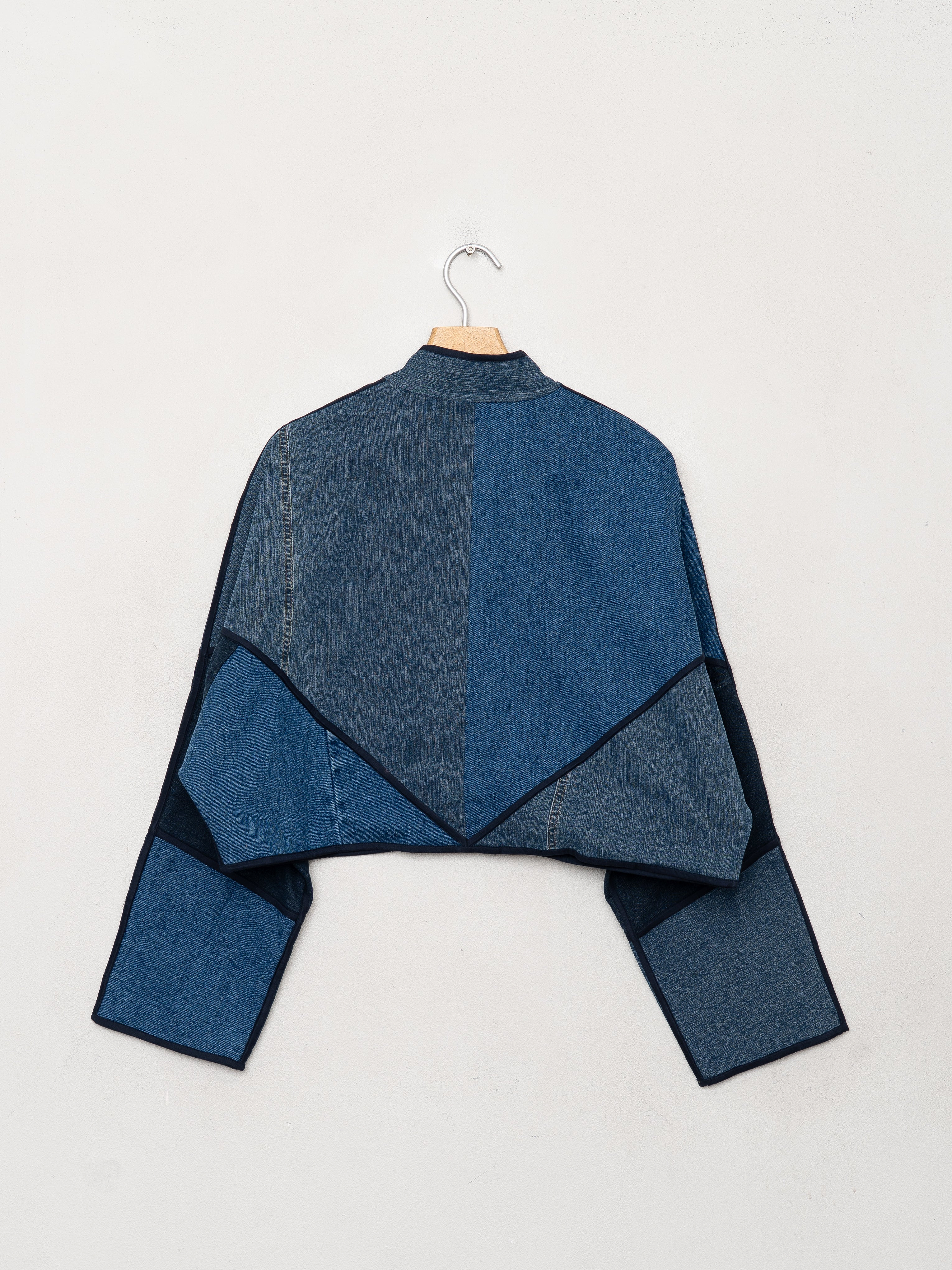The Kaira Cropped Denim Jacket - Large