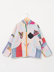 The Ladhiya Quilted Patchwork Kantha Jacket