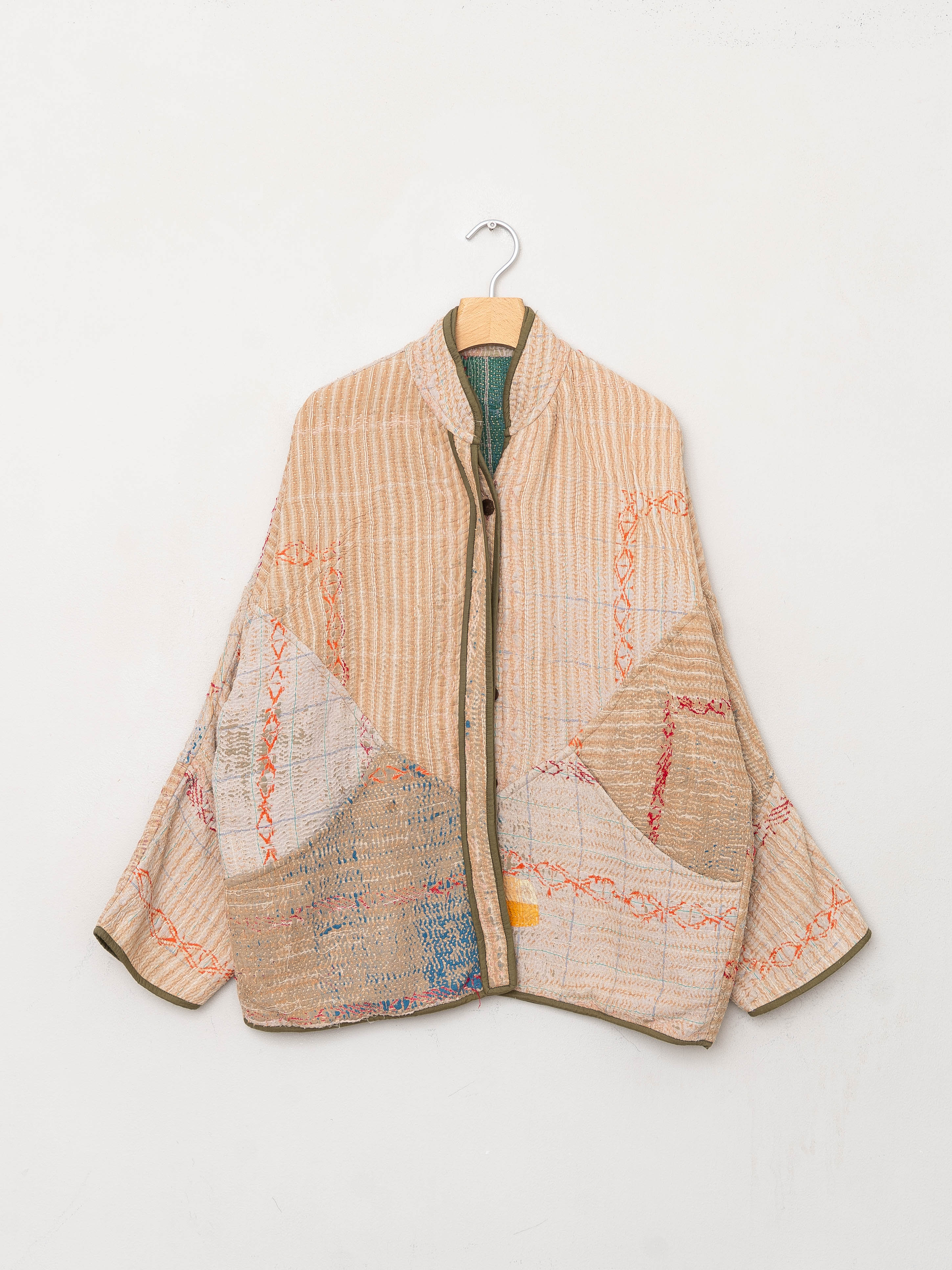 The Ladhiya Quilted Patchwork Kantha Jacket