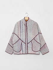 The Ladhiya Petite Quilted Patchwork Kantha Jacket