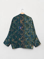 The Ishani Quilted Indigo Kantha Jacket