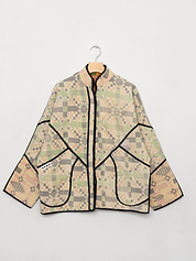 The Ladhiya Quilted Patchwork Kantha Jacket