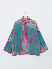 The Ladhiya Quilted Patchwork Kantha Jacket