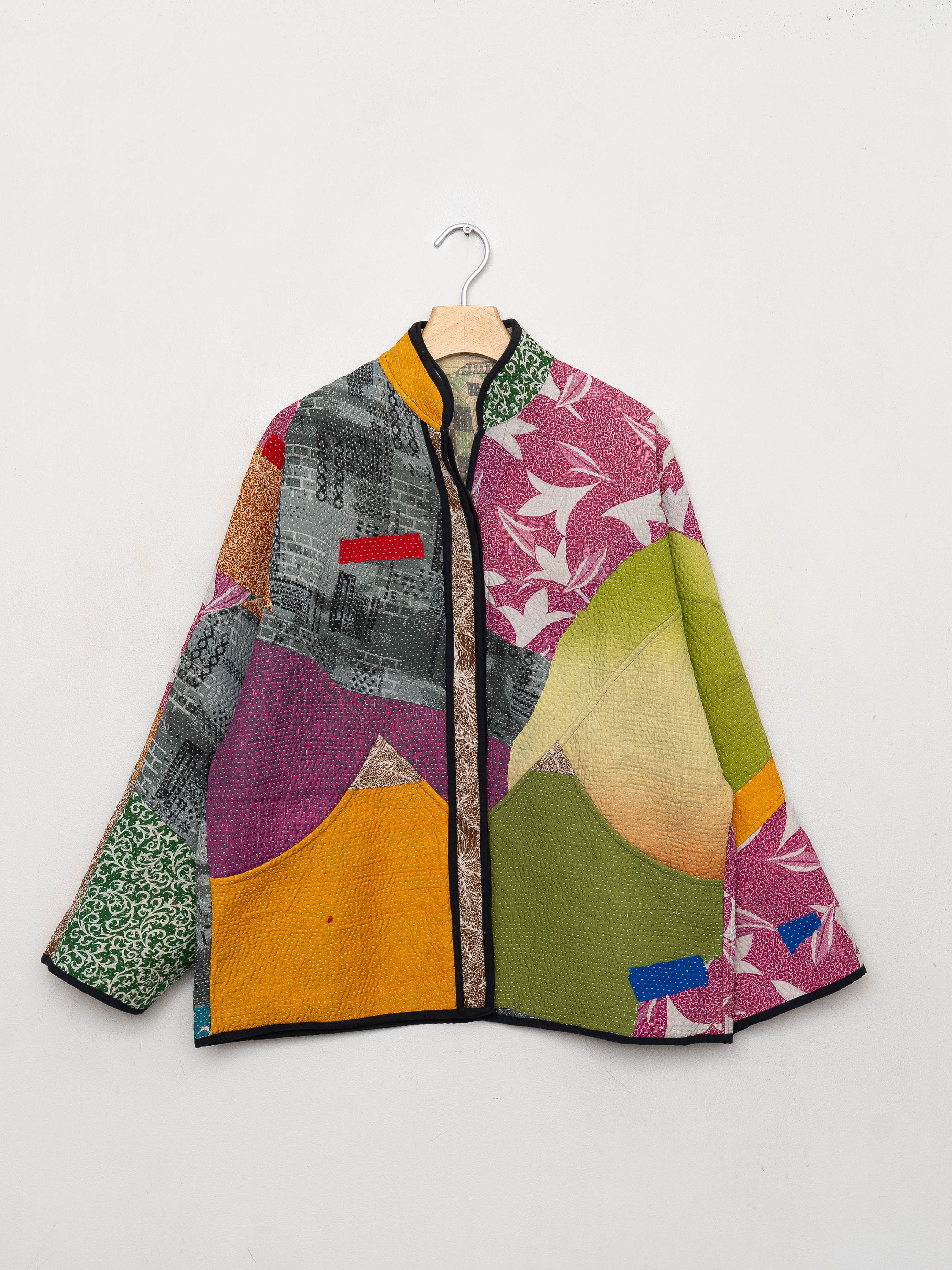 The Ladhiya Quilted Patchwork Kantha Jacket