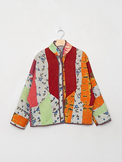 The Ladhiya Petite Quilted Patchwork Kantha Jacket
