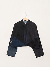 The Kaira Cropped Denim Jacket - Large