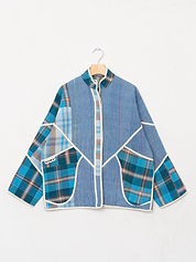 The Ladhiya Quilted Patchwork Kantha Jacket