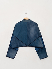 The Kaira Cropped Denim Jacket - Large
