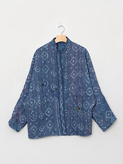 The Ishani Quilted Indigo Kantha Jacket